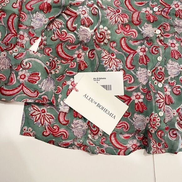 NWT Alix of Bohemia Annabel Lapland Shirt Blouse Floral Size Large - Picture 10 of 13